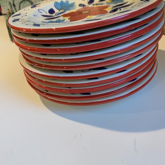 Pier 1 Mediterranean Print Clay Dessert Plate - Picture 2 of 4